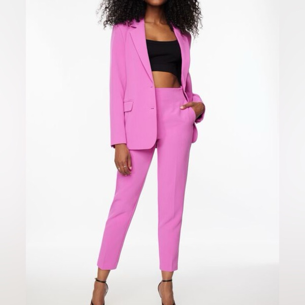 Vibrant Pink Blazer and Pants Set